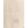 Padded cotton blend vest with all-over logo