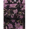Linen and cotton long dress with floral print