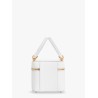 Sicily leather handbag with iconic logo plate