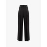 Satin trouser with pleated waist
