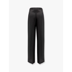 Satin trouser with pleated waist