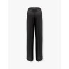 Satin trouser with pleated waist