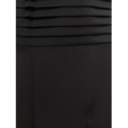 Satin trouser with pleated waist