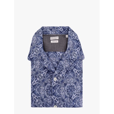 Cotton easy fit shirt with all-over print