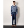 Cotton easy fit shirt with all-over print