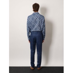 Cotton easy fit shirt with all-over print