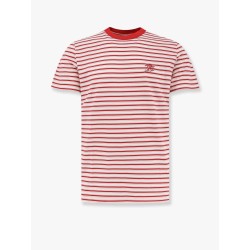 Striped cotton t-shirt with logo