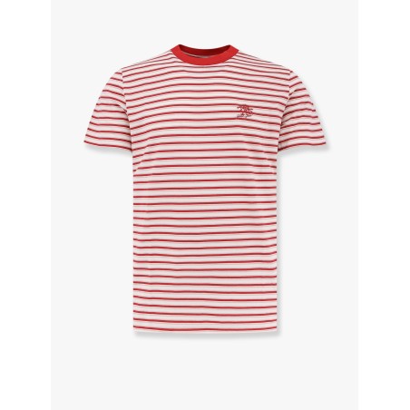 Striped cotton t-shirt with logo