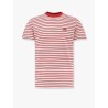 Striped cotton t-shirt with logo