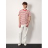 Striped cotton t-shirt with logo