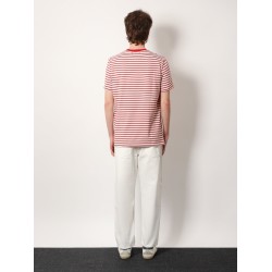 Striped cotton t-shirt with logo