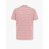 Striped cotton t-shirt with logo