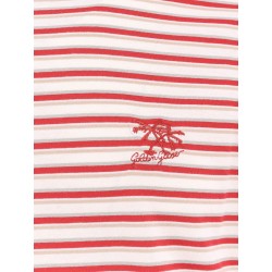 Striped cotton t-shirt with logo