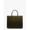 Sac de jour nano patent leather handbag with metal padlock
