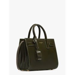 Sac de jour nano patent leather handbag with metal padlock