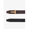 Hammered leather belt