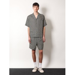 Valentino linen shirt with toute la v all-over print