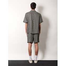 Valentino linen shirt with toute la v all-over print
