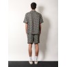 Valentino linen shirt with toute la v all-over print