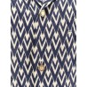 Valentino linen shirt with toute la v all-over print