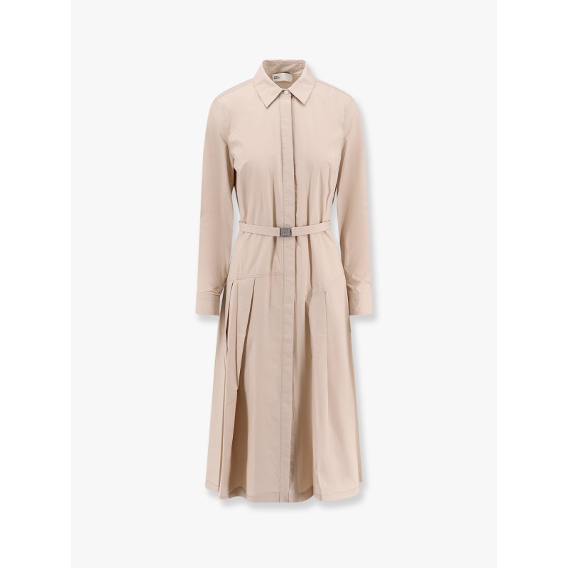 Stretch cotton chemisier dress