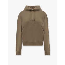 Cotton sweatshirt with logo embroidery