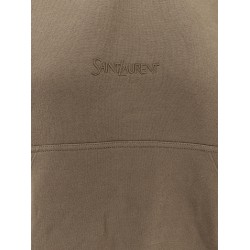 Cotton sweatshirt with logo embroidery