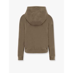 Cotton sweatshirt with logo embroidery