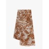Linen blend scarf with sparkiling effect