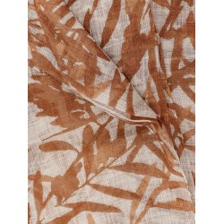 Linen blend scarf with sparkiling effect
