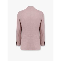 Roma double-breasted blazer with removable iconic brooch