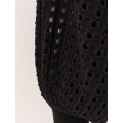 Perforated cotton sweater