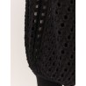 Perforated cotton sweater