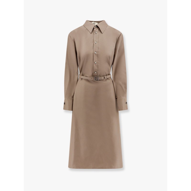 Cotton and silk chemisier dress
