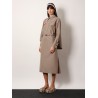 Cotton and silk chemisier dress