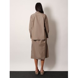 Cotton and silk chemisier dress