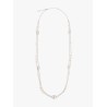 Vlogo signature metal and pearls necklace