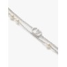 Vlogo signature metal and pearls necklace
