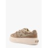 Match canvas and suede low-top sneakers
