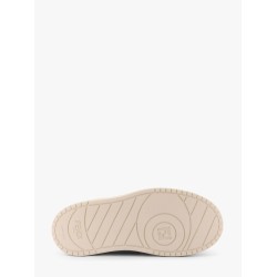 Match canvas and suede low-top sneakers
