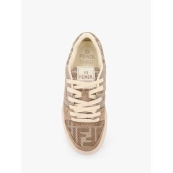 Match canvas and suede low-top sneakers