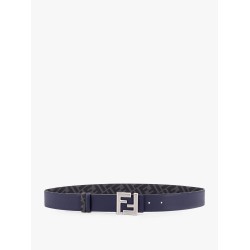 Reversible leather and ff fabric belt