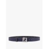 Reversible leather and ff fabric belt