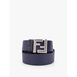 Reversible leather and ff fabric belt