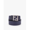 Reversible leather and ff fabric belt