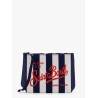 Aline pochette with stripes pop print