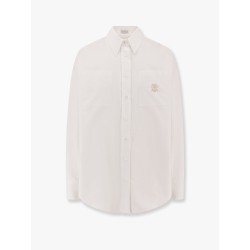 Cotton shirt with logo embroidery