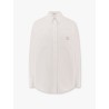 Cotton shirt with logo embroidery