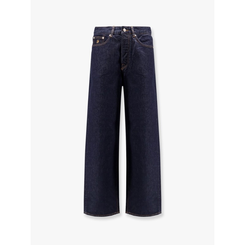 Relaxed jeans with iconic logo embroidery