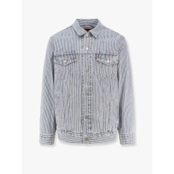 Relaxed striped cotton jacket